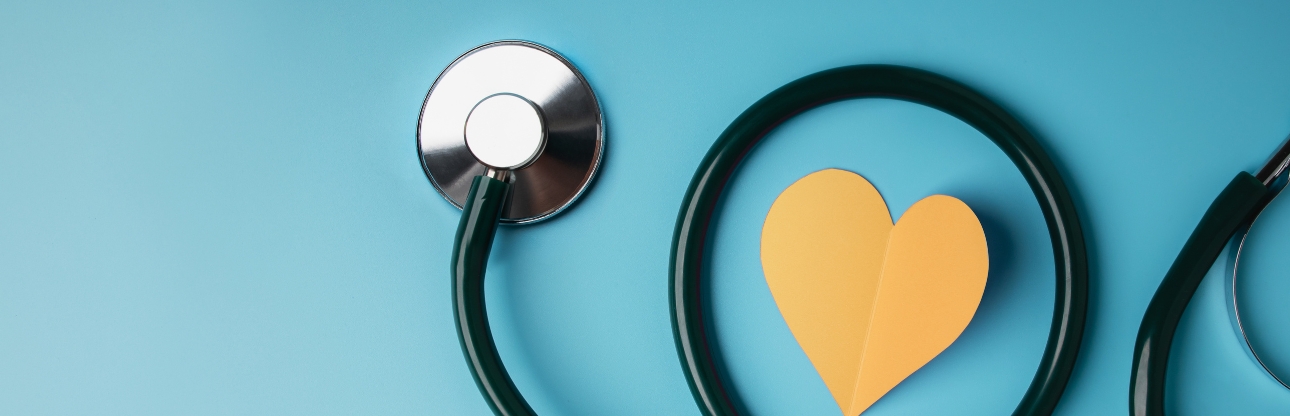 A heart surrounded by a stethoscope to symbolise the commitment to reducing discrimination in Australia's regulated health workforce