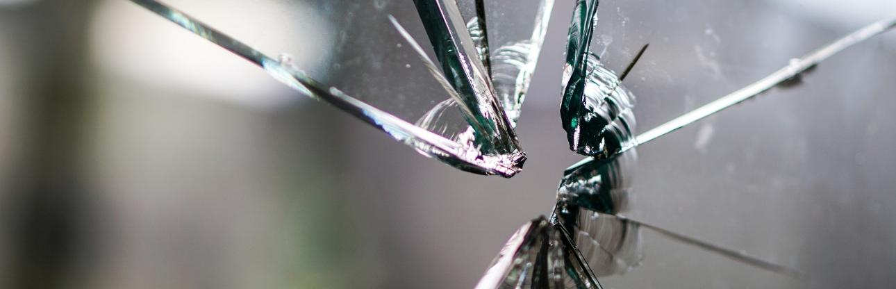 image showing a broken window